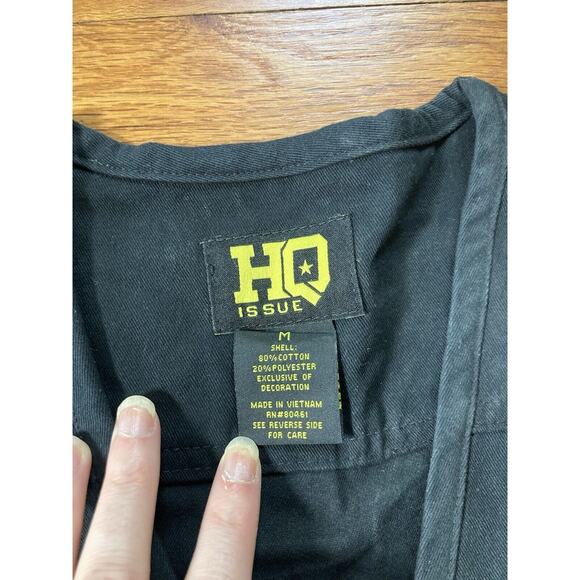 HQ Issue Tactical Zip Up Vest Adult Medium Black Cotton Blend Concealed Carry - Picture 2 of 8